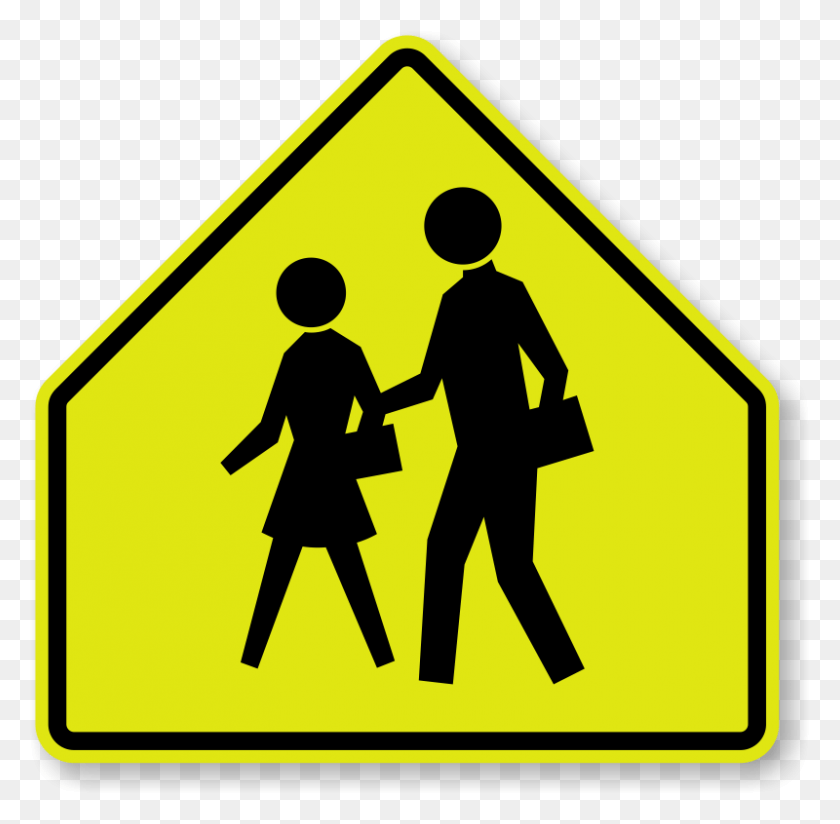 800x784 Graphic Royalty Free Library Children S Sku X Crossing School Zone Sign, Person, Human, Symbol HD PNG Download