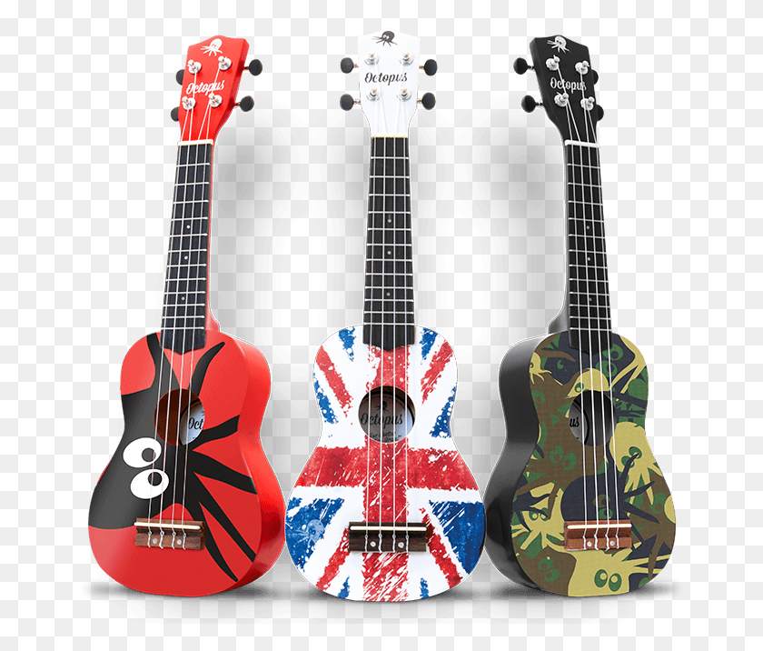 668x656 Graphic Series Octopus Ukulele, Guitar, Leisure Activities, Musical Instrument HD PNG Download