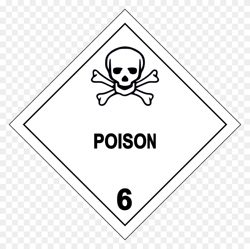 2000x2000 Graphic Transparent Library Black And White Cool Hazardous Toxic Substances Label, Symbol, Text, Sign HD PNG Download