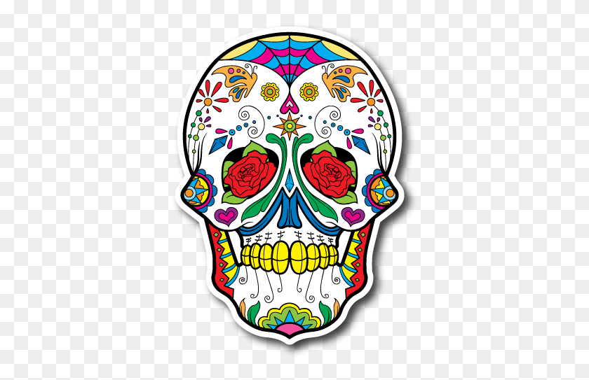 355x483 Graphic Transparent Library Girly Svg Sugar Skull Calavera, Label, Text, Doodle HD PNG Download