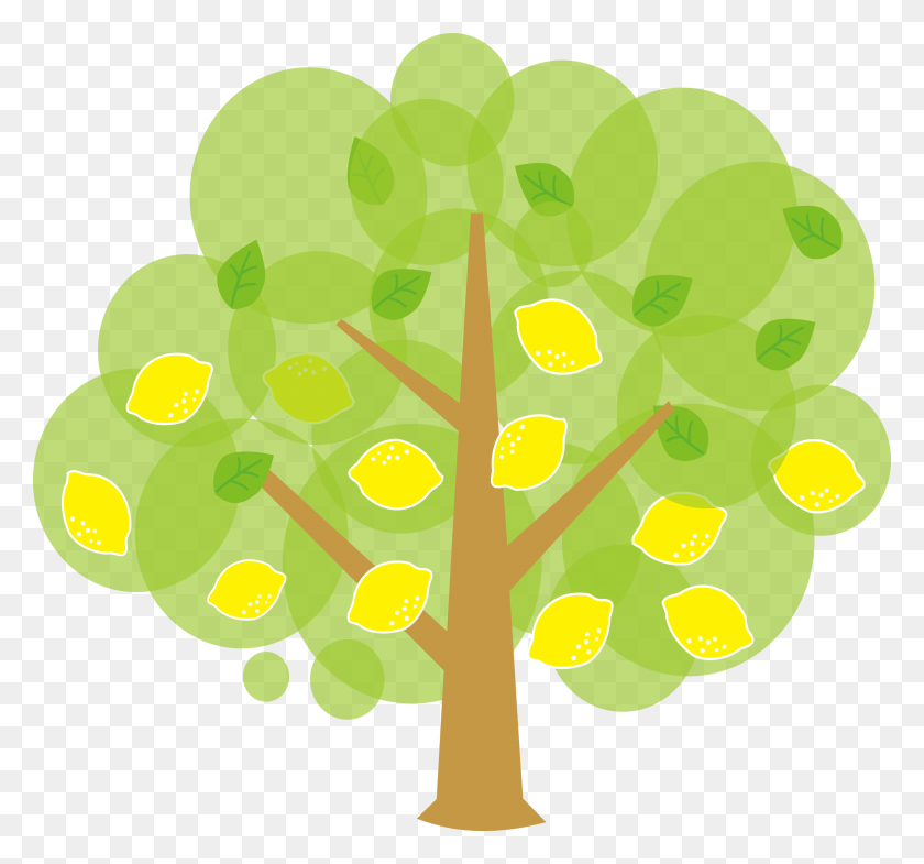 2400x2232 Графика Для Мультяшного Дерева Графика Лимонное Дерево Клипарт, Растение, Лист, Еда Hd Png Скачать