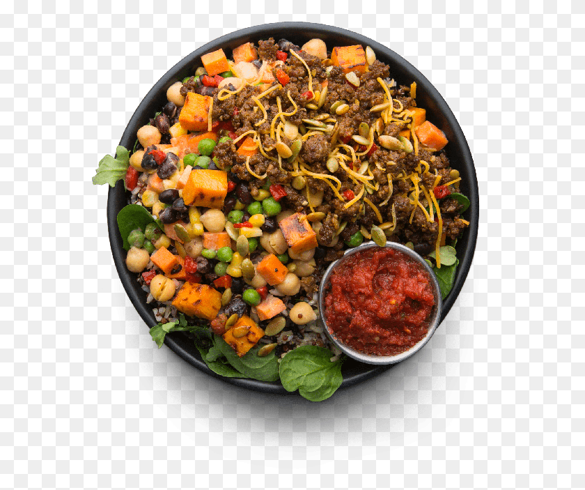 577x643 Grass Fed Beef Taco Hash Bean Sprouts, Plant, Produce, Food HD PNG Download