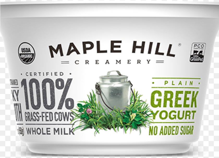 861x620 Grass Fed Plain Greek Yogurt Grass Fed Greek Yogurt Maple Hill, Herbal, Herbs, Plant, Jar Clipart PNG