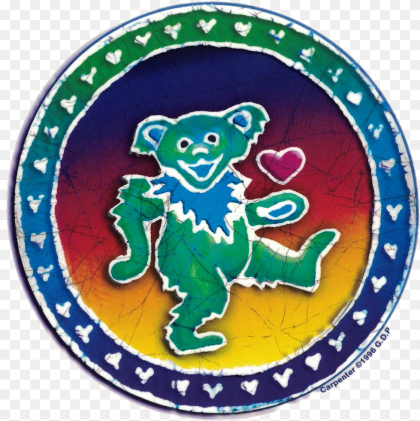 979x982 Grateful Dead Dancing Bear Batik Dancing Bears Grateful Dead, Badge, Logo, Symbol, Emblem PNG