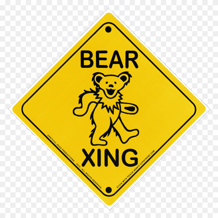 989x988 Grateful Dead Dancing Bear Xing Grateful Dead Bears Decal, Symbol, Road Sign, Sign HD PNG Download