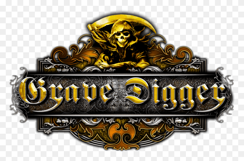 788x500 Логотип Grave Digger Логотип Medal Grave Digger Band Логотип, Плакат, Реклама, Человек Hd Png Скачать