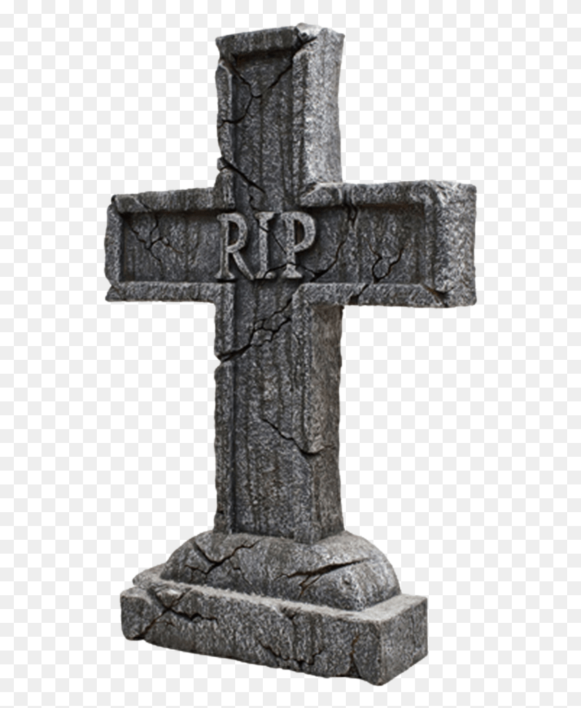 543x963 Descargar Png Lápida Rip Cross Tombstone, Símbolo, Crucifijo, Tumba Hd Png