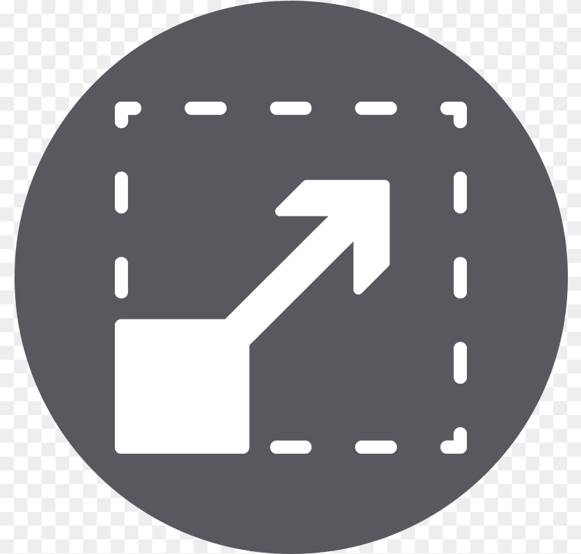 Gray Arrow Circle, Disk, Gauge, Number, Symbol Sticker PNG