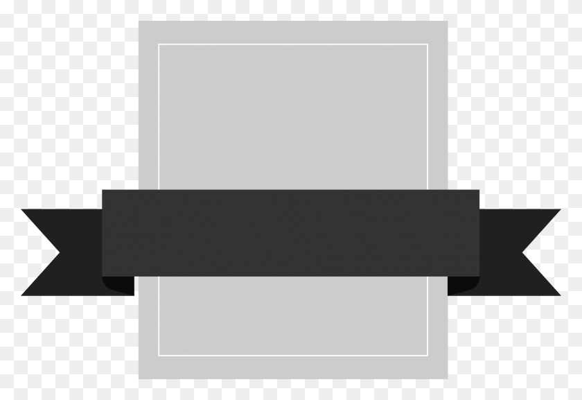1854x1229 Gray Rectangle Badge With Black Ribbon, Text, Face, Texture HD PNG Download