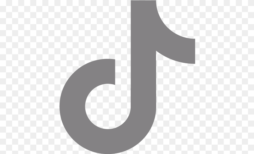 Gray Tiktok Icon North Cape, Number, Symbol, Text Sticker PNG