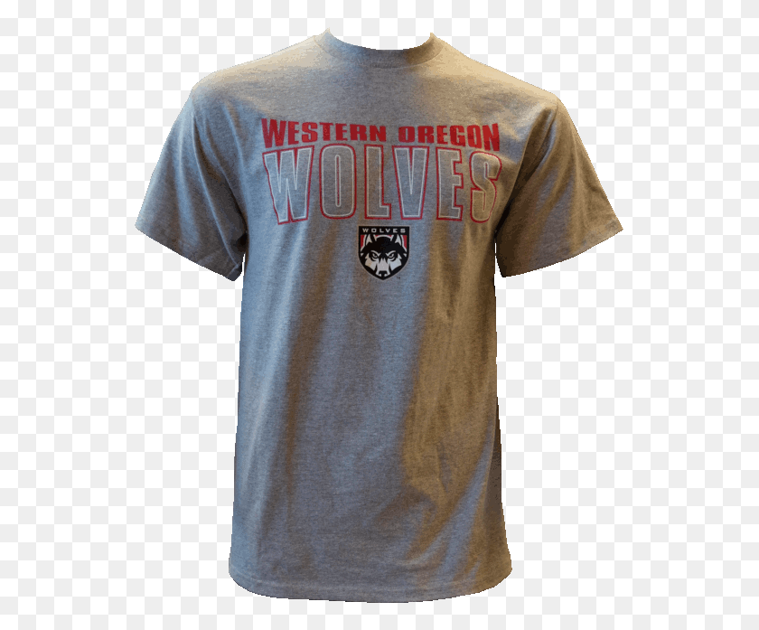 541x637 Gray Western Oregon Wolves Tee Active Shirt, Clothing, Apparel, T-shirt HD PNG Download