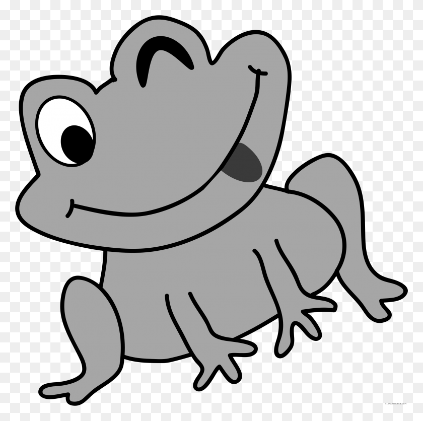 2330x2321 Grayscale Frog Clipart Clipart Of Frog, Stencil, Animal HD PNG Download