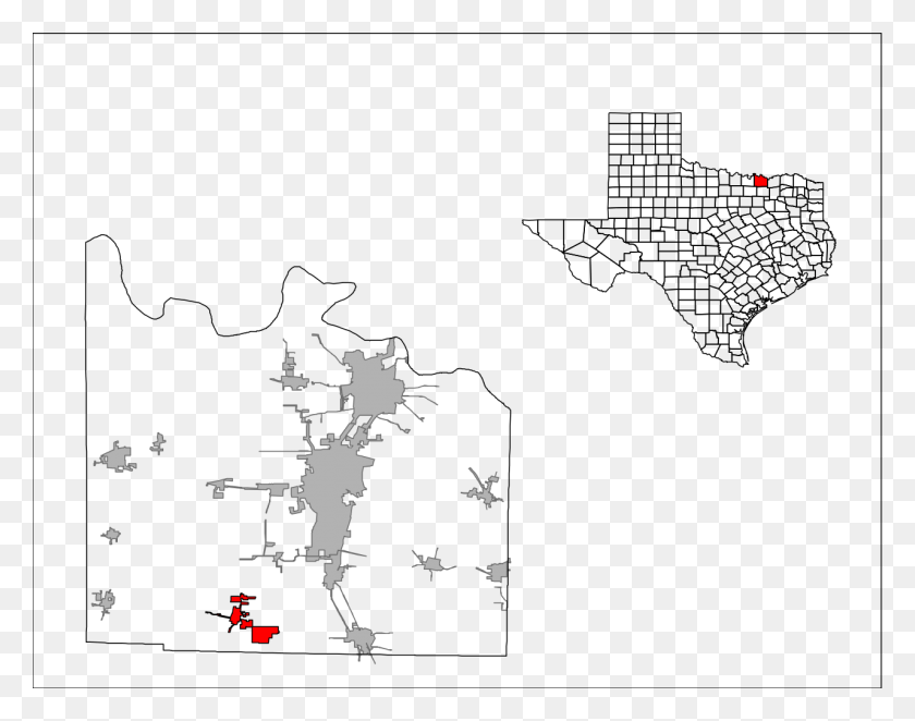1280x989 Grayson County Gunter Map Of Texas Counties, Plan, Plot, Diagram HD PNG Download