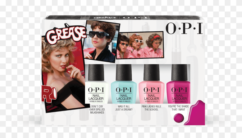 1316x708 Grease Collection By Opi Is Already Available In Classic Opi Grease Mini Set, Person, Human, Sunglasses HD PNG Download