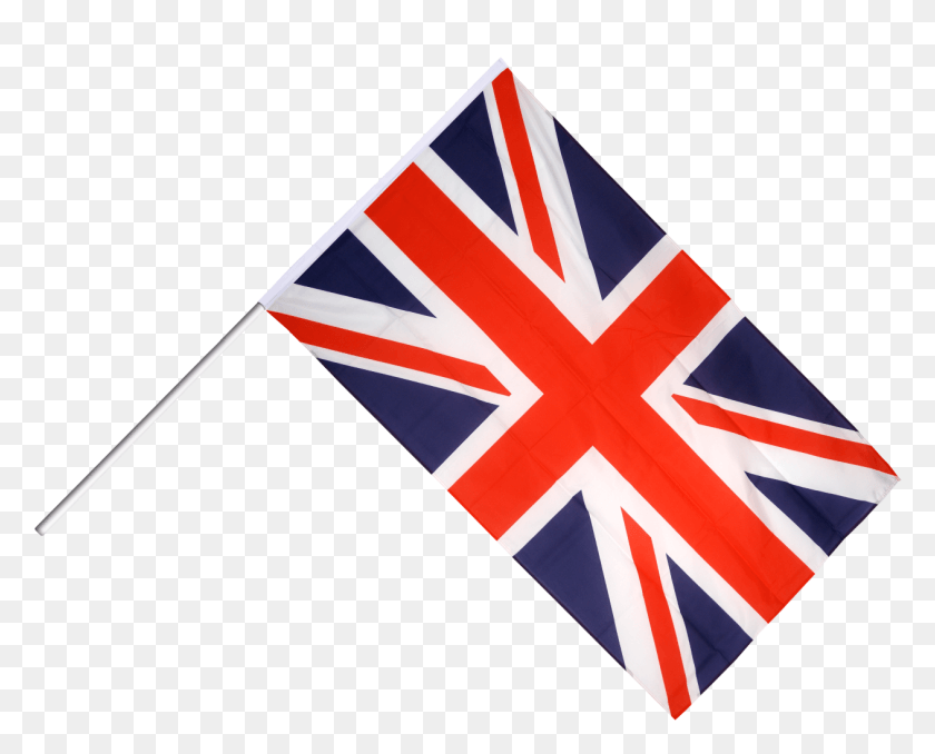 1262x1000 Bandera De Gran Bretaña Ondeando La Bandera Union Jack Con Palo, Bandera, Símbolo, Flecha Hd Png