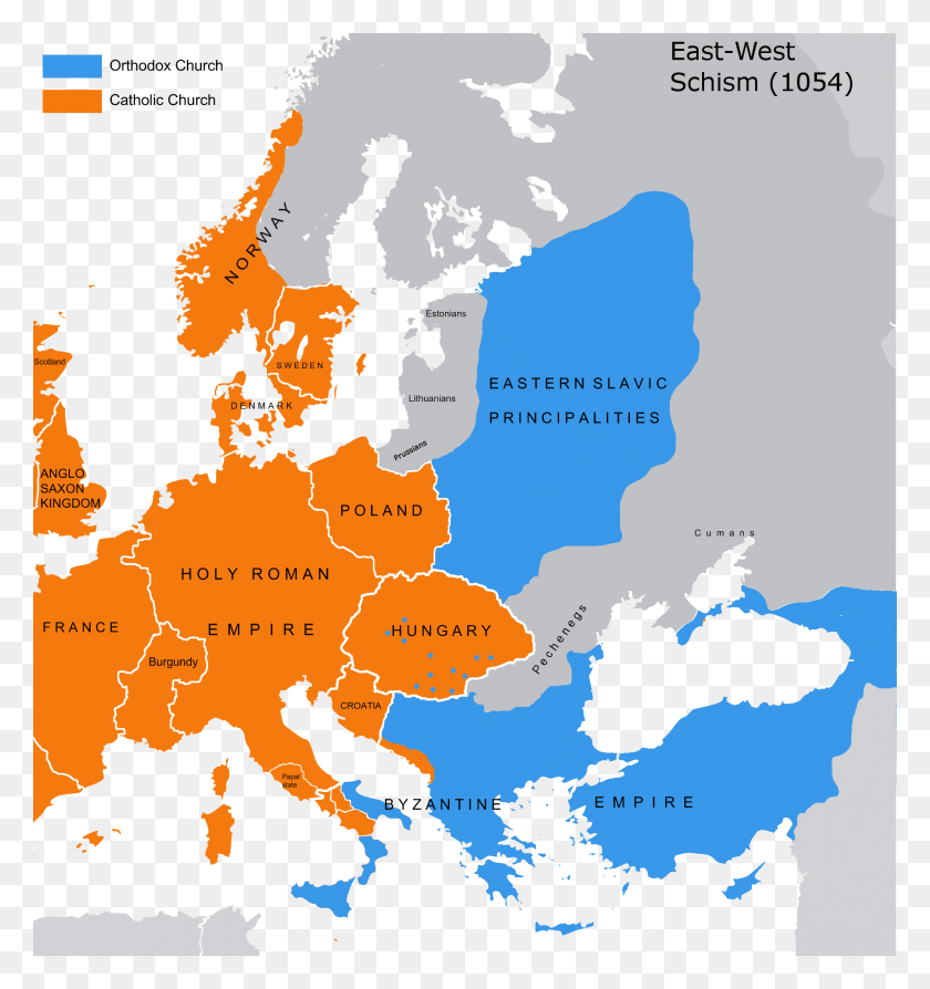 2000x2141 Great Schism With Former Borders Great Schism, Map, Diagram, Plot HD PNG Download