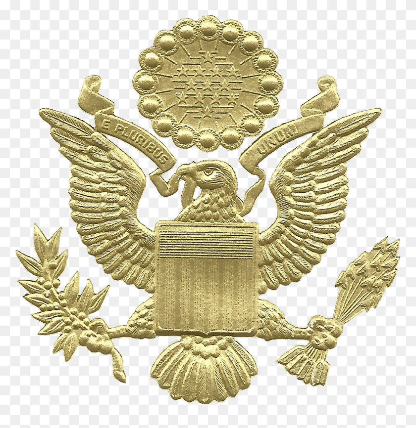 1295x1339 Great Seal Of The United States Embossed Gold American Coast Guard Flag, Logo, Symbol, Trademark HD PNG Download