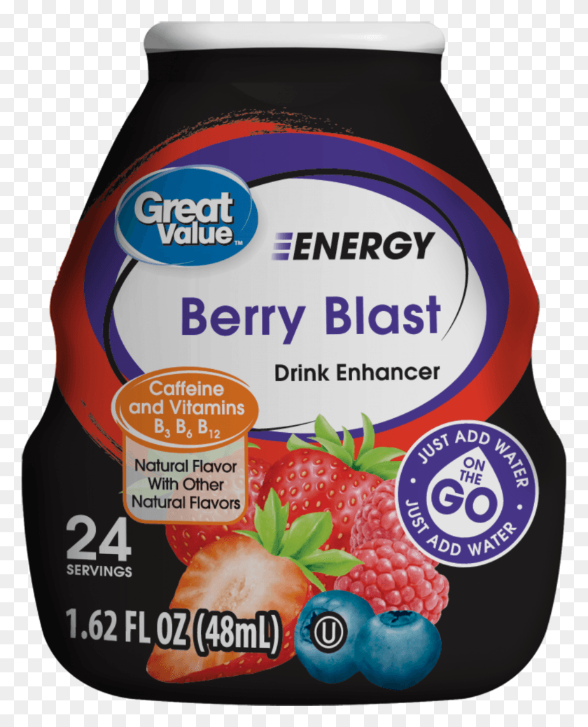 2350x2947 Great Value Energy Drink Enhancer Berry Blast, Label, Text, Food HD PNG Download