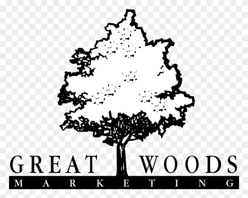 2191x1719 Great Woods Marketing Logo Transparent Tree, Plant, Stencil, Graphics HD PNG Download