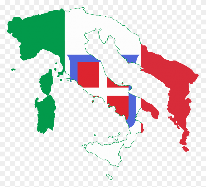 1663x1504 Greater Italy Flag Map, Person, Human, Graphics HD PNG Download