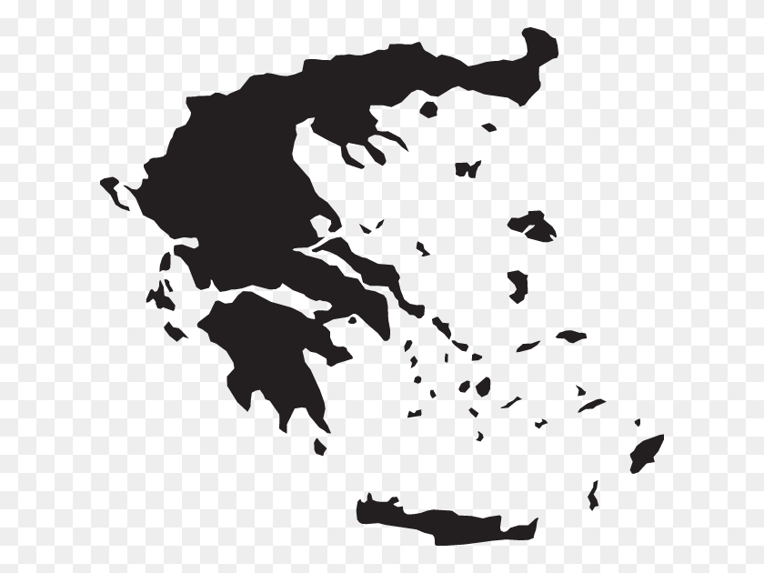 620x570 Greece Outline Greece Map With Capital, Stencil, Bird, Animal HD PNG Download