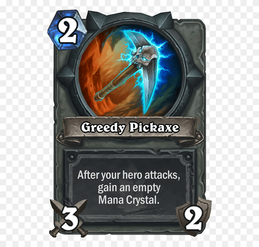 535x740 Greedy Pickaxe Card, World Of Warcraft, Helmet, Clothing HD PNG Download