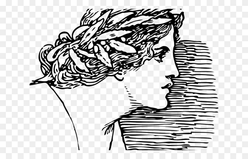 640x480 Greek Clipart Flower Crown Women In Rome Drawing, Gray, World Of Warcraft HD PNG Download
