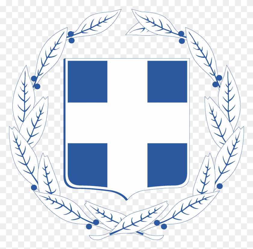 2110x2070 Descargar Png Bandera Griega Grecia Braso De Armas Da Grecia, Símbolo, Emblema, Primeros Auxilios Hd Png