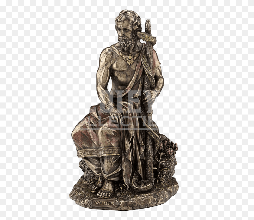 462x670 Greek God Of Medicine Asclepius Statue Asclepius, Person, Human, Sculpture HD PNG Download