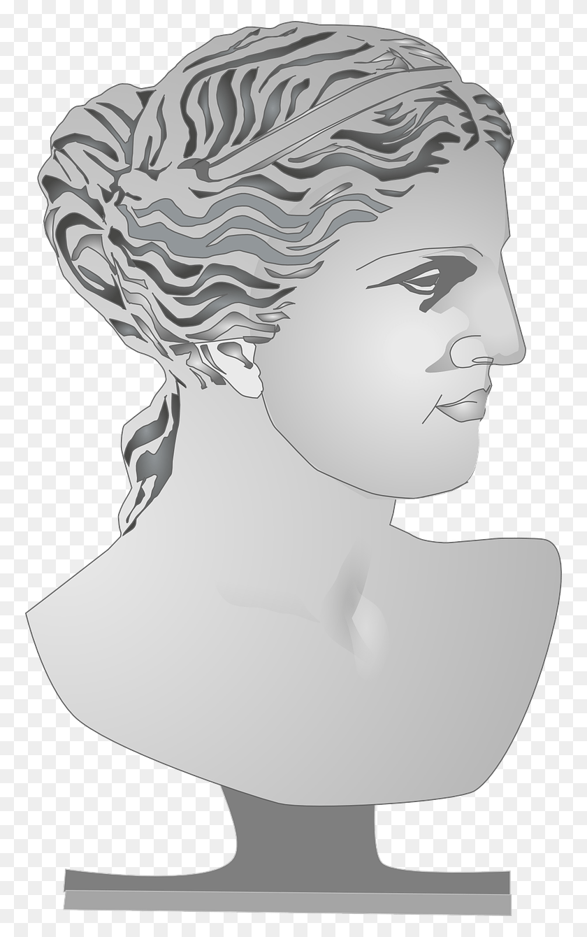 768x1280 Greek Goddess Bust, Head, Face HD PNG Download