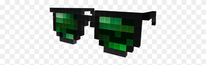 437x205 Green 8 Bit Shades Fictional Character, Minecraft, Graphics HD PNG Download