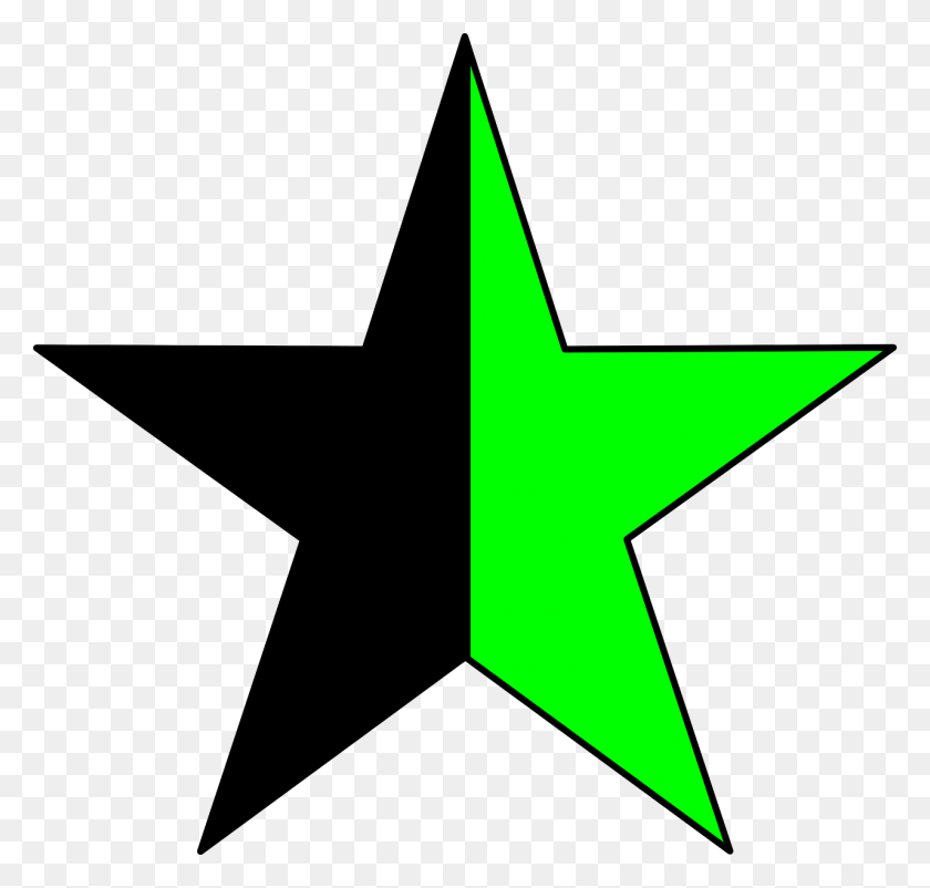 1280x1218 Green Anarchism Green Anarchy Anarcho Communism Estrellas De Color Verde, Symbol, Star Symbol, Lighting HD PNG Download