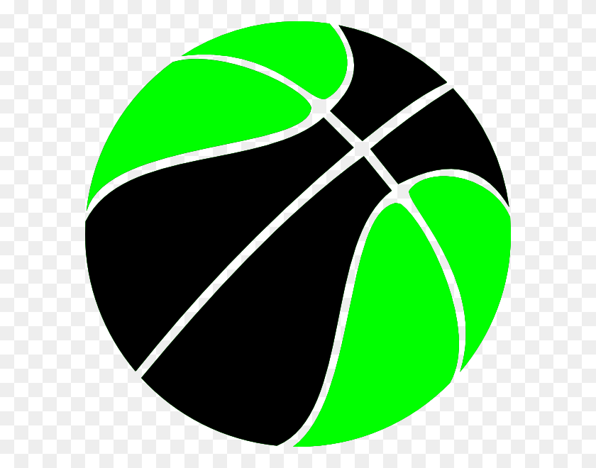 600x600 Green And Black Basketball Clip Art At Clipartimage Black Basketball Transparent Background, Ball, Sport, Sports HD PNG Download
