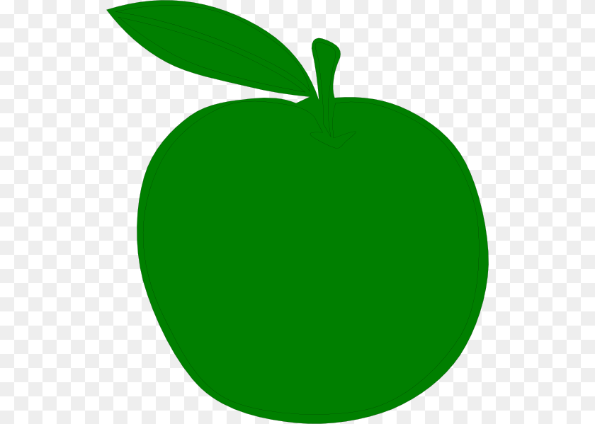 540x599 Green Apple Vector Green Apple Clip Art, Food, Fruit, Leaf, Plant Transparent PNG