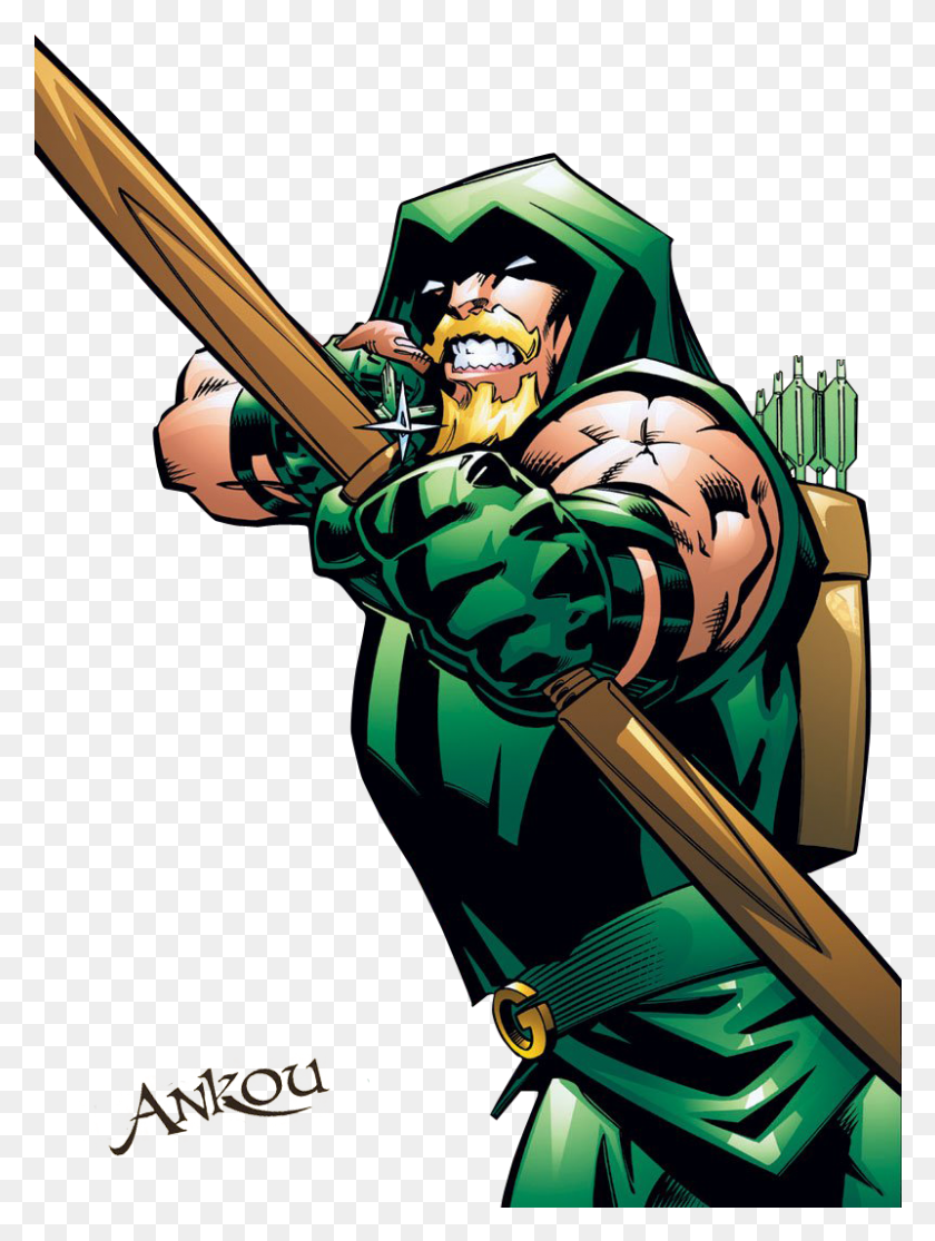 801x1084 Green Arrow Comic Dc Comics Green Arrow, Person, Human, Sport HD PNG Download