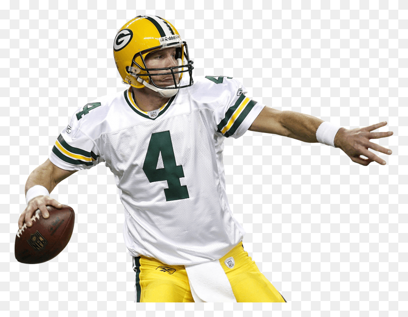 1800x1370 Green Bay Packers Brett Favre Holding Football, Clothing, Apparel, Helmet HD PNG Download