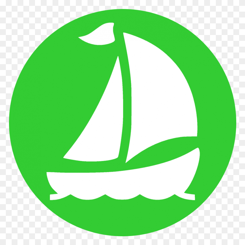 901x901 Зеленая Лодка Значок Парус, Символ, Логотип, Товарный Знак Hd Png Скачать