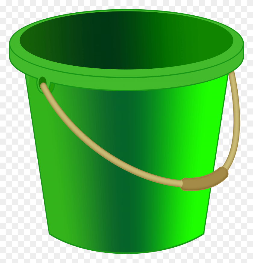 7598x7925 Green Bucket Clipart HD PNG Download