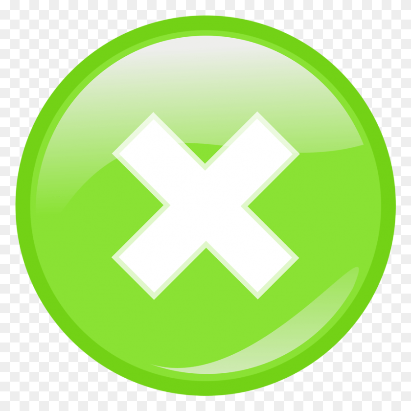 863x863 Green Cancel Close Close Icon Green, Symbol, Logo, Trademark HD PNG Download