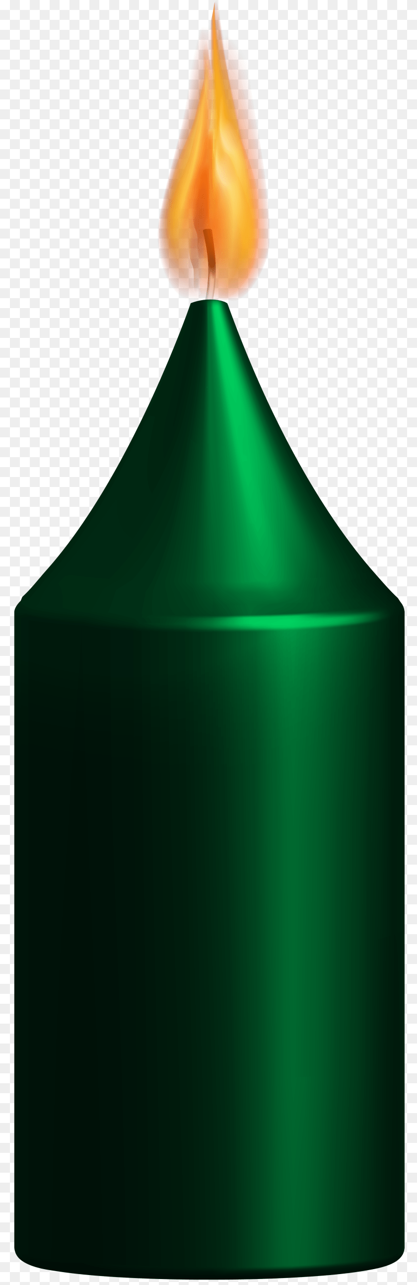 Green Candle Clip Art, Light PNG