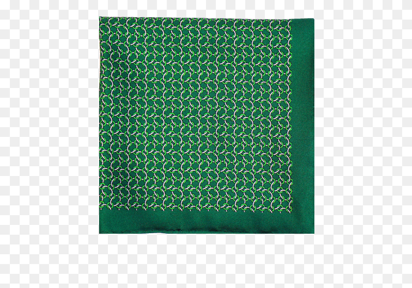 443x529 Green Chain Links Silk Pocket Square Parallel, Armor, Rug, Chain Mail HD PNG Download