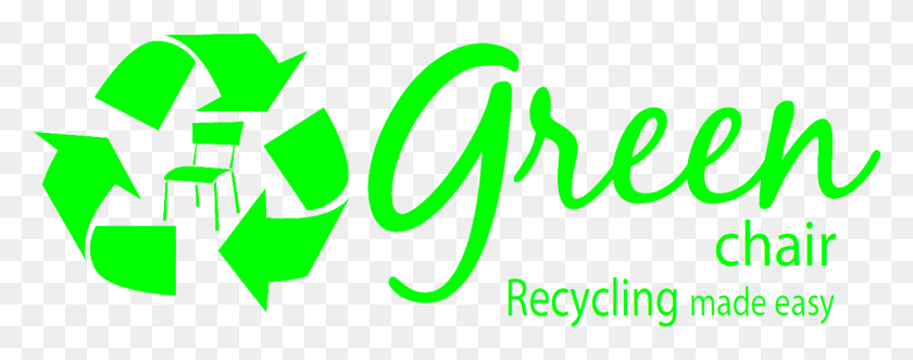 1219x424 Green Chair Recycling Green Chair Recycling Logo, Text, Alphabet, Handwriting HD PNG Download