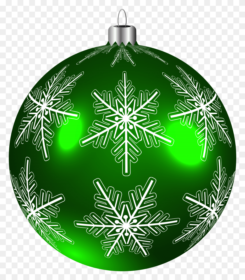 5195x5998 Descargar Png / Bola De Navidad Verde, Bolas De Navidad Verde, Copo De Nieve, Patrón Hd Png