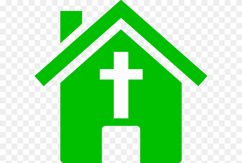 600x568 Green Church House Clip Art, First Aid, Altar, Architecture, Building Transparent PNG