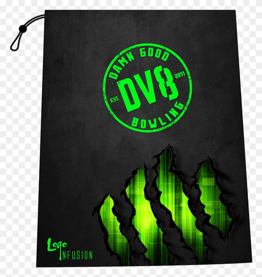 1067x1134 Green Claw Grunge Shoe Bag Dv8 Bowling Logo, Poster, Advertisement, Light HD PNG Download