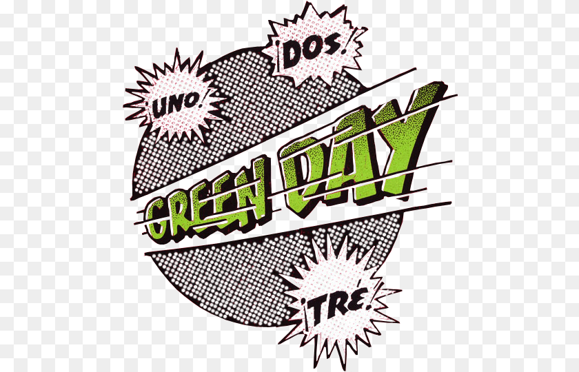 487x540 Green Day, Logo, Sticker, Advertisement PNG