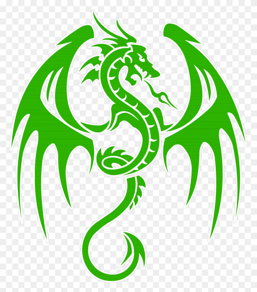 2004x2296 Dragón Verde, Dragón Verde, Logo Hd Png