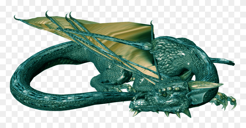822x399 Descargar Png Green Dragon Images Free Drago Picture Gráficos De Red Portátiles, Lagarto, Reptil, Animal Hd Png