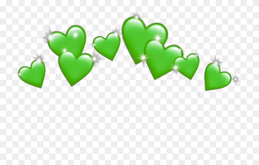 743x477 Green Emoji Crown, Heart, Light, Graphics HD PNG Download