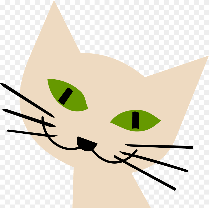 Green Eyed Cat Face Animal, Mammal, Pet, Fish Clipart PNG
